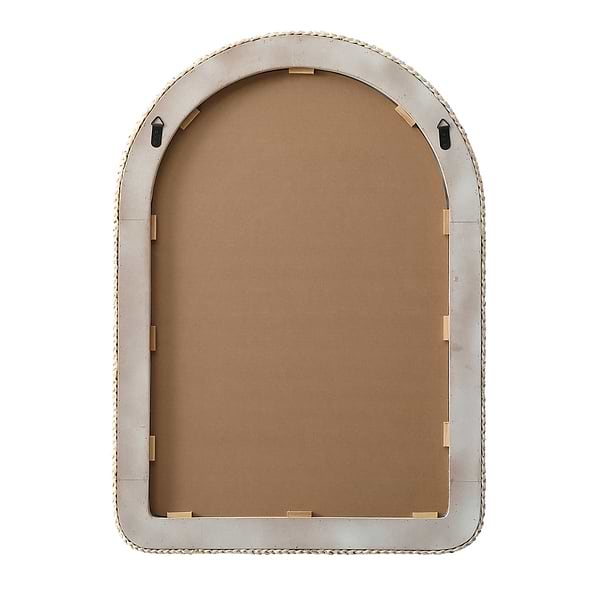 Marlis Ivory Corn Husk 30x42" Arch Mirror