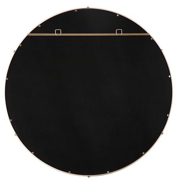 Elyssia White Shagreen 43" Round Mirror