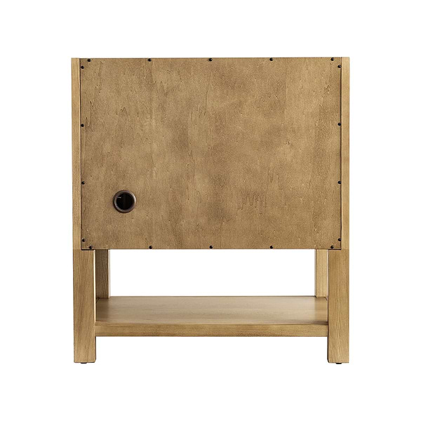 James Martin Vanities Breckenridge Light Natural Oak 30" Single Vanity with White Zeus Quartz Top and Backsplash
