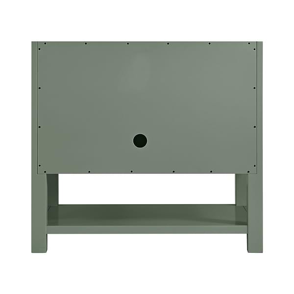 James Martin Vanities Breckenridge Smokey Celadon 36" Single Vanity with White Zeus Quartz Top