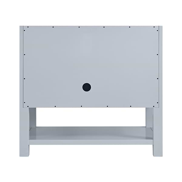 James Martin Vanities Breckenridge Serenity Blue 36" Single Vanity with White Zeus Quartz Top and Backsplash