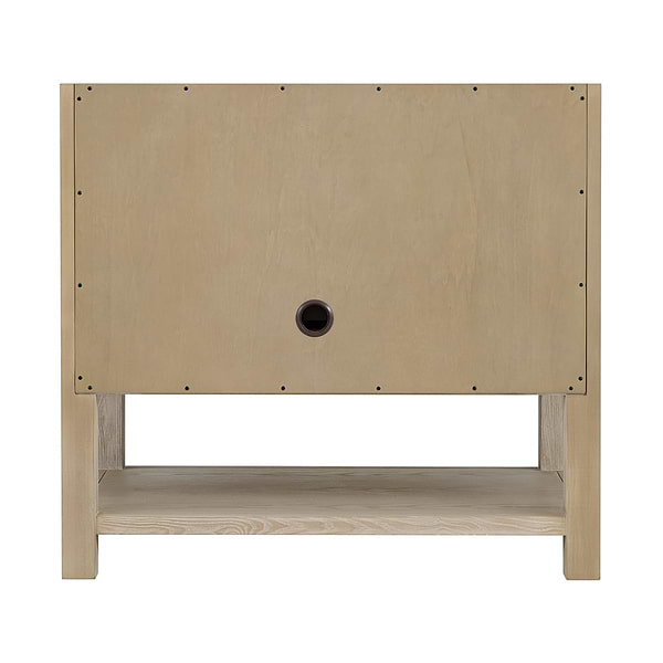 James Martin Vanities Breckenridge Whitewashed Oak 36" Single Vanity with White Zeus Quartz Top