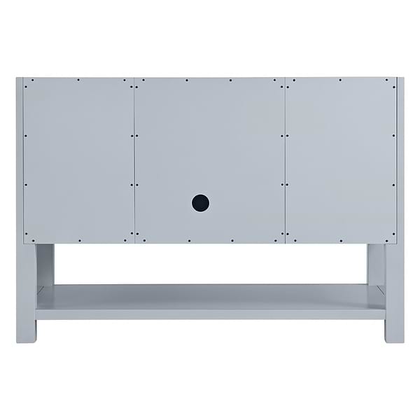 James Martin Vanities Breckenridge Serenity Blue 48" Single Vanity with White Zeus Quartz Top and Backsplash