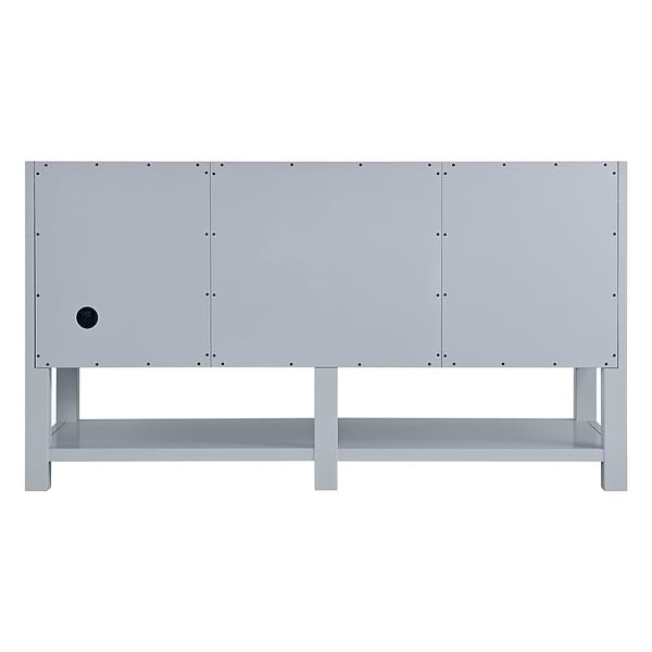 James Martin Vanities Breckenridge Serenity Blue 60" Double Vanity with White Zeus Quartz Top