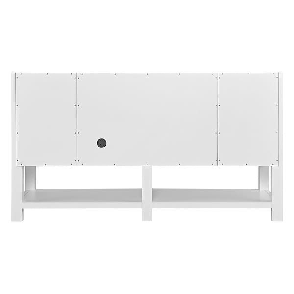 James Martin Vanities Breckenridge Bright White 60" Single Vanity with Carrara Marble Top