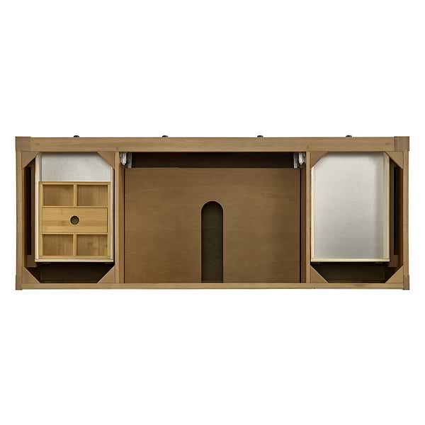 James Martin Vanities Breckenridge Light Natural Oak 60" Single Vanity with White Zeus Quartz Top