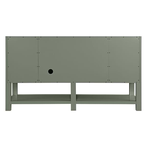 James Martin Vanities Breckenridge Smokey Celadon 60" Single Vanity with White Zeus Quartz Top