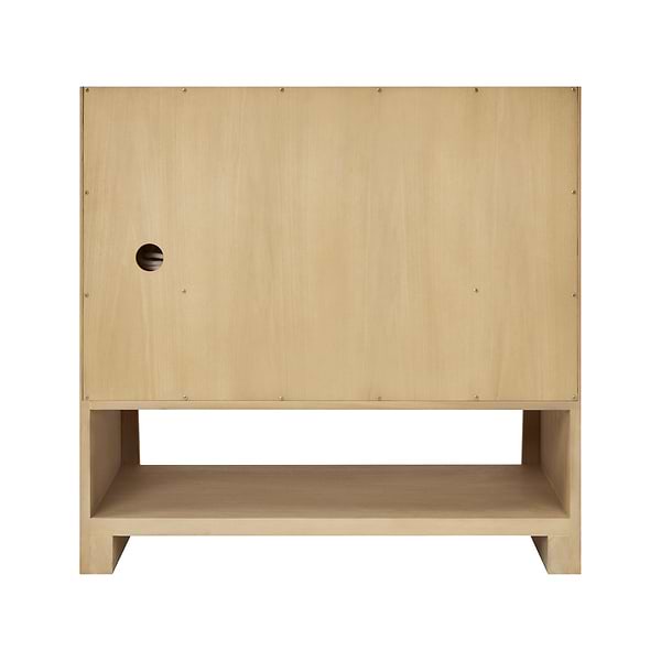 James Martin Vanities Solene Seaside Oak 36" Single Vanity with White Zeus Quartz Top