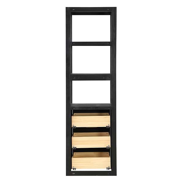 Solara Black Oak  22" Linen Cabinet