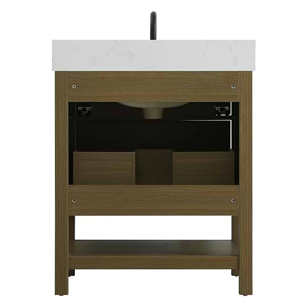 Carson Chestnut Brown 30" Single Vanity with Cultured Marble Top