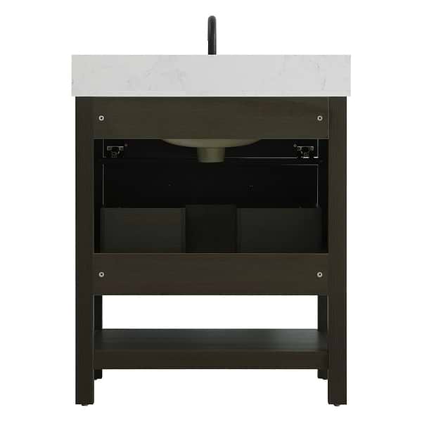 Carson Mocha Brown 30" Single Vanity with Cultured Marble Top