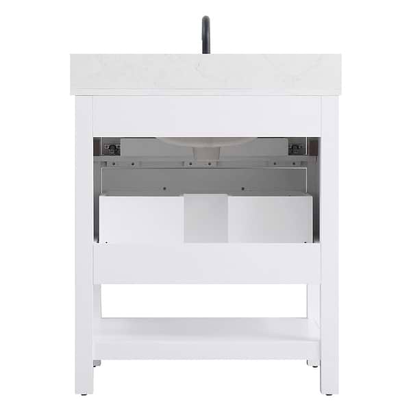Carson White 30" Single Vanity with Cultured Marble Top