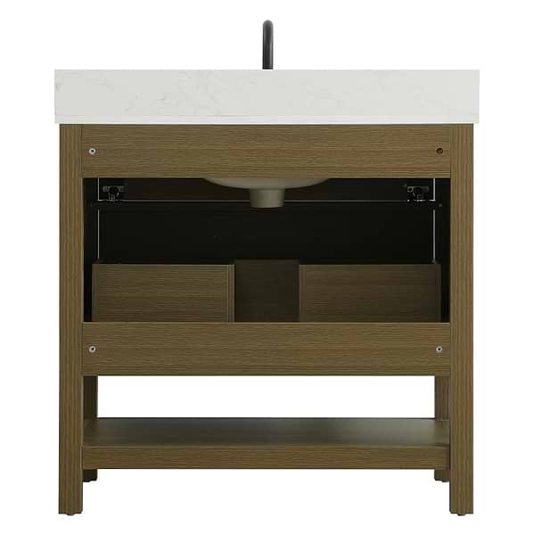 Carson Chestnut Brown 36" Single Vanity with Cultured Marble Top