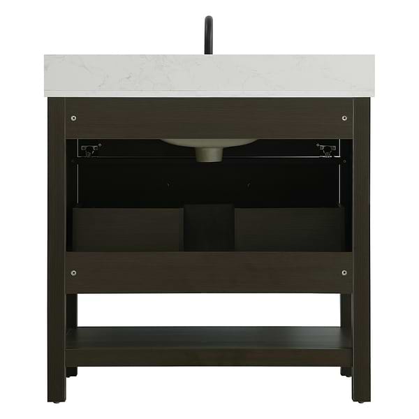 Carson Mocha Brown 36" Single Vanity with Cultured Marble Top