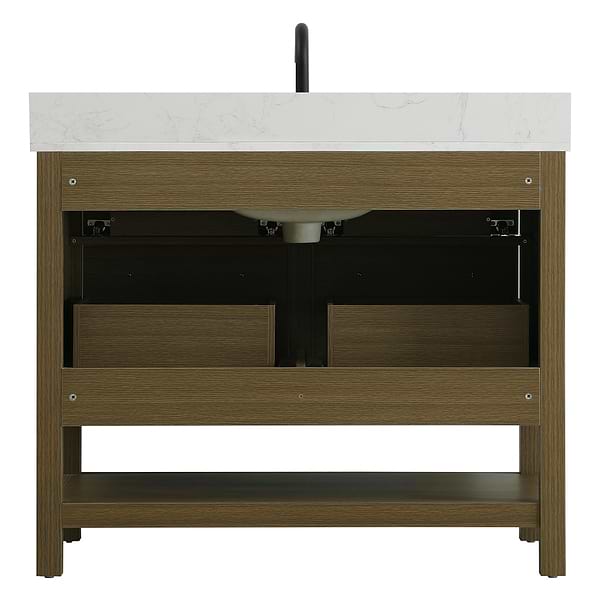 Carson Chestnut Brown 42" Single Vanity with Cultured Marble Top