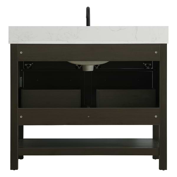 Carson Mocha Brown 42" Single Vanity with Cultured Marble Top