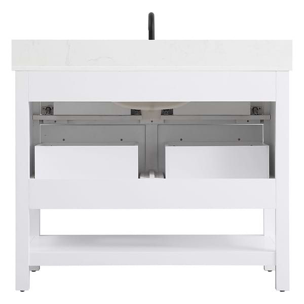 Carson White 42" Single Vanity with Cultured Marble Top