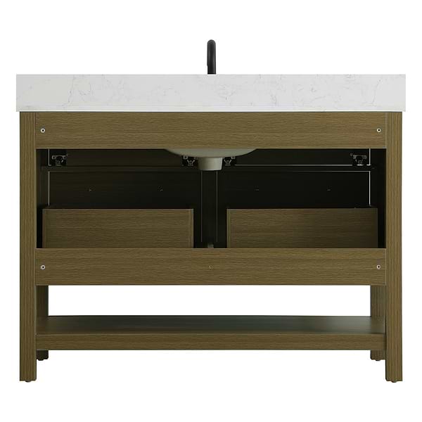 Carson Chestnut Brown 48" Single Vanity with Cultured Marble Top