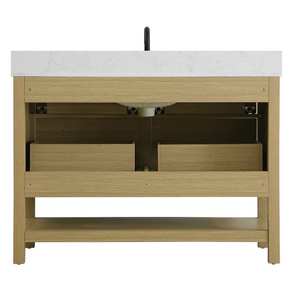 Carson Honey Brown 48" Single Vanity with Cultured Marble Top