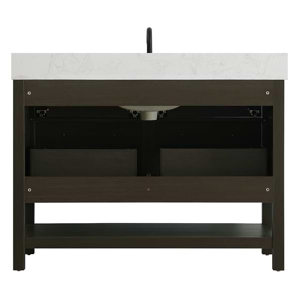 Carson Mocha Brown 48" Single Vanity with Cultured Marble Top