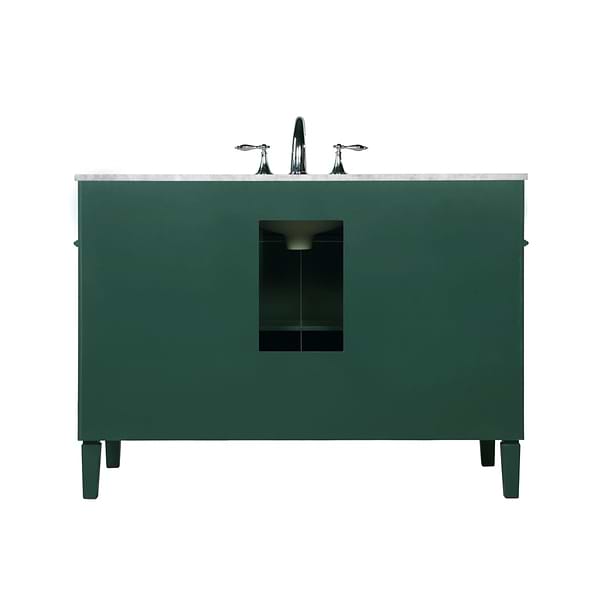Montair Green 48" Single Vanity With Carrara White Marble Top