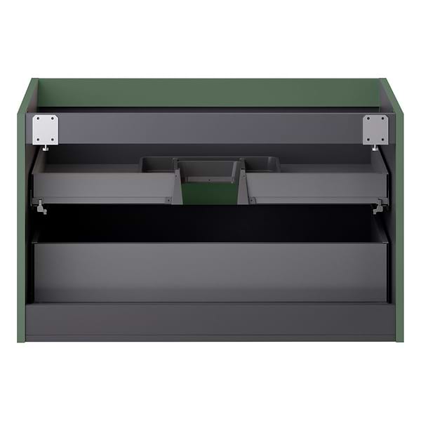 Prima Forest Green 36" Single Vanity with Integrated Solid Surface Top