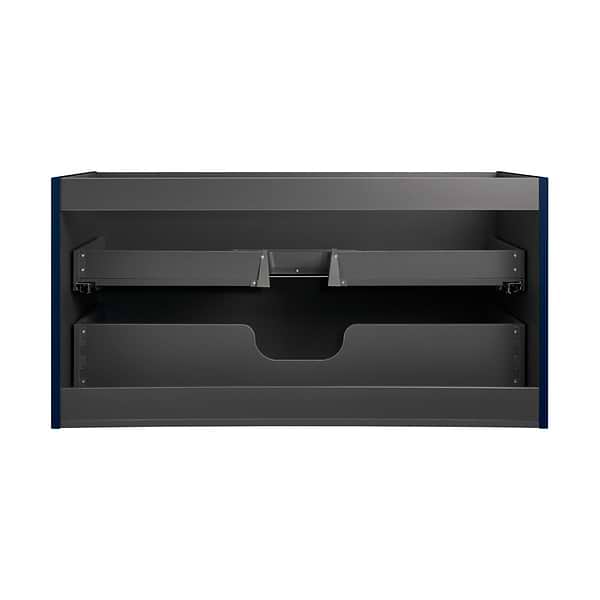 Alma Blue 42" Vanity with Integrated White Solid Surface Top