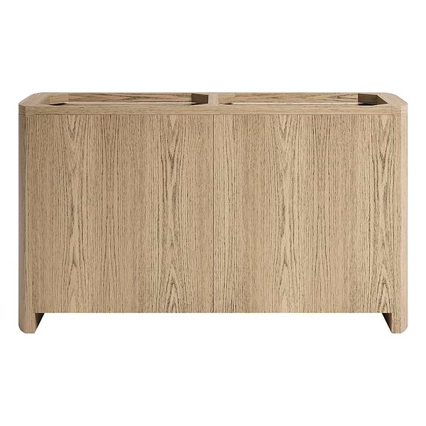 TileBar Studio Vanities Callum Natural Ash 60" Double Vanity with Carrara Marble Top