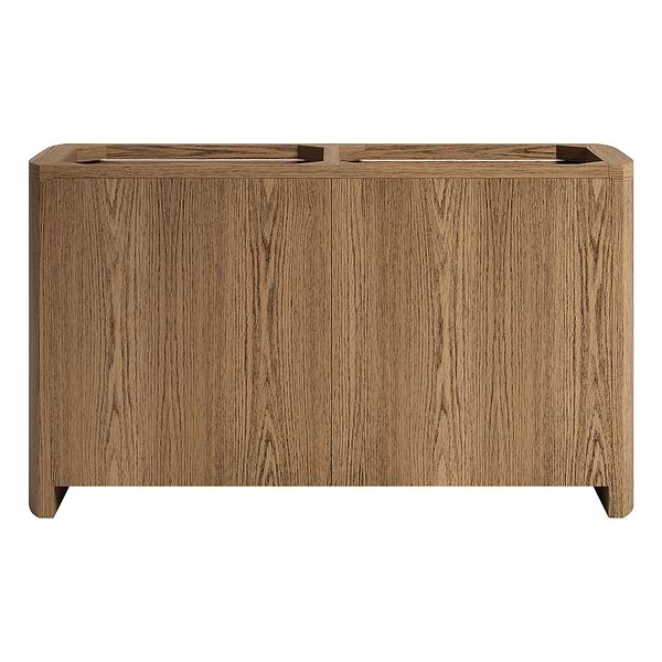 Callum Natural Ash 60" Double Vanity with Carrara Marble Top by TileBar Studio Vanities, View 10, open zoomed image