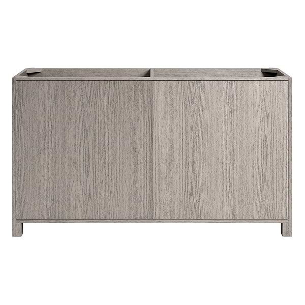 Dalton Steel Oak 60" Double Vanity with Carrara Marble Top by TileBar Studio Vanities, View 9, open zoomed image