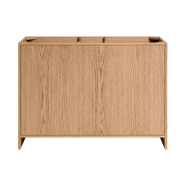 Edison Medium Ash 48" Single Vanity without Top by TileBar Studio Vanities, View 9, open zoomed image
