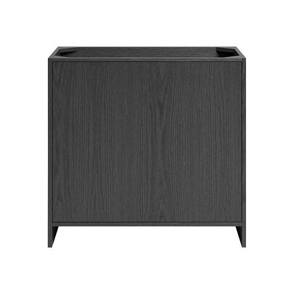 TileBar Studio Vanities Edison Ebony Oak 36" Single Vanity with Romano Travertine Top