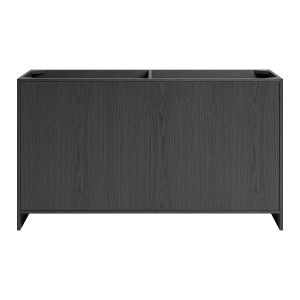 TileBar Studio Vanities Edison Ebony Oak 60" Double Vanity with Romano Travertine Top
