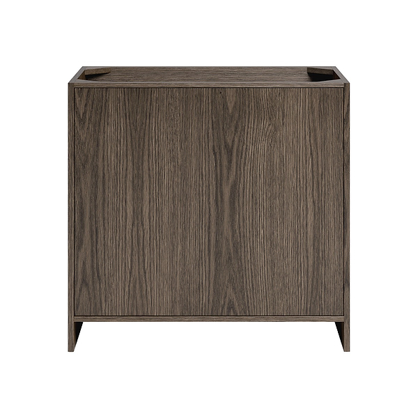 TileBar Studio Vanities Edison Espresso Oak 36" Single Vanity with Romano Travertine Top