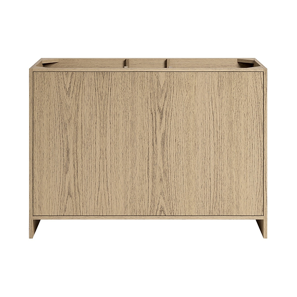 TileBar Studio Vanities Edison Medium Ash 48" Single Vanity with White Quartz Top