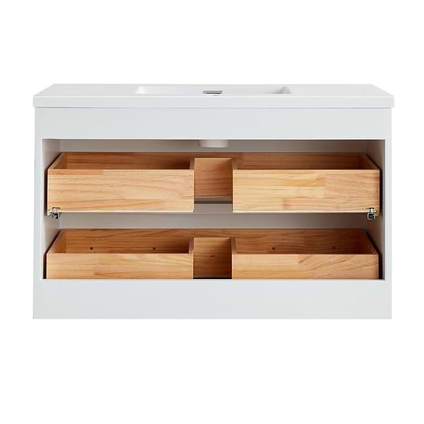 Gibson White 36" Single Vanity with Integrated White Acrylic Top