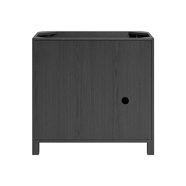 Harper Ebony Oak 36" Single Vanity with Carrara Marble Top by TileBar Studio Vanities, View 9, open zoomed image