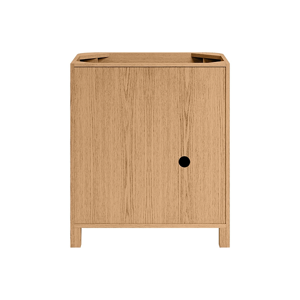 Harper Medium Ash 30" Single Vanity without Top by TileBar Studio Vanities, View 9, open zoomed image