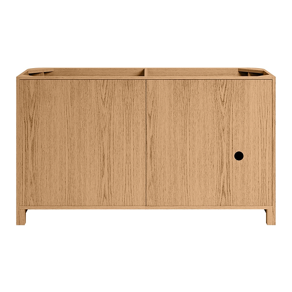 Harper Medium Ash 60" Double Vanity without Top by TileBar Studio Vanities, View 9, open zoomed image
