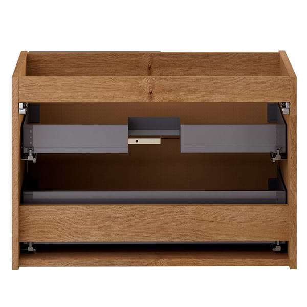 Kora Bamboo Faux Finish 32" Single Vanity with Silver Handles without Top