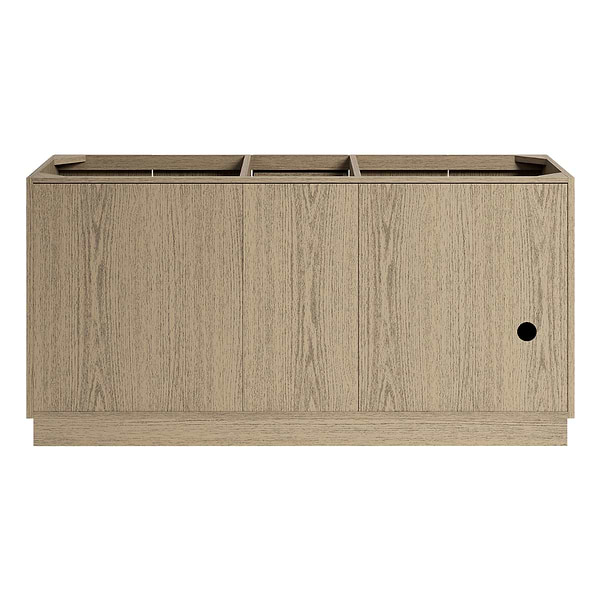 TileBar Studio Vanities Orville Greige Ash 60" Double Vanity with Carrara Marble Top