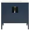 Province Navy and Gold 36" Single Vanity with Pure White Quartz Top