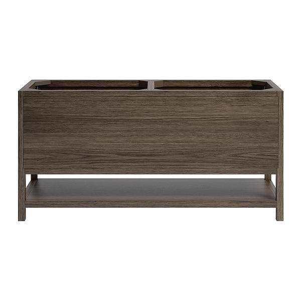 TileBar Studio Vanities Rowan Espresso Oak 60" Double Vanity with Carrara Marble Top