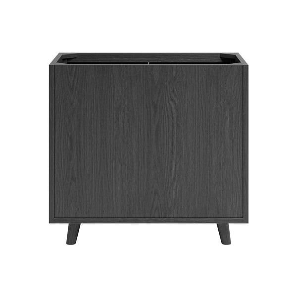 Setton Ebony Oak 36" Single Vanity with White Quartz Top by TileBar Studio Vanities, View 10, open zoomed image