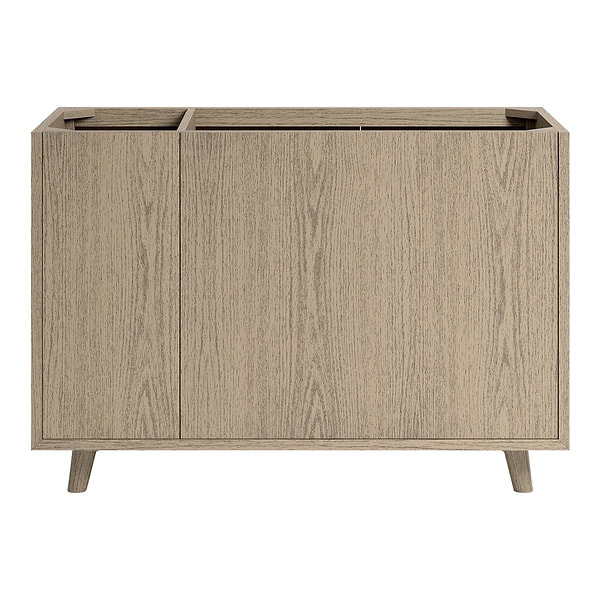 Setton Greige Ash 48" Single Vanity without Top by TileBar Studio Vanities, View 10, open zoomed image