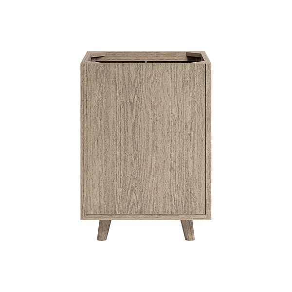 Setton Greige Ash 24" Single Vanity with White Quartz Top by TileBar Studio Vanities, View 10, open zoomed image