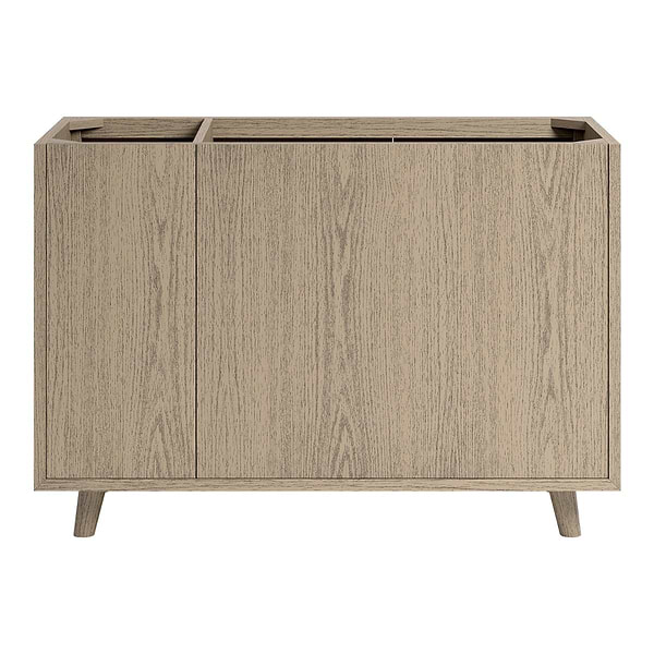 Setton Greige Ash 48" Single Vanity with White Quartz Top by TileBar Studio Vanities, View 10, open zoomed image