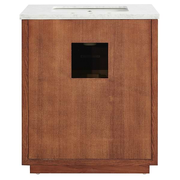 Marilyn Woodgrain 30" Single Vanity with Carrara Marble Top