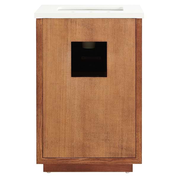 Marilyn Woodgrain 24" Single Vanity with Pure White Quartz Top
