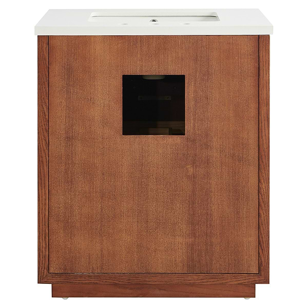 Marilyn Woodgrain 30" Single Vanity with Pure White Quartz Top